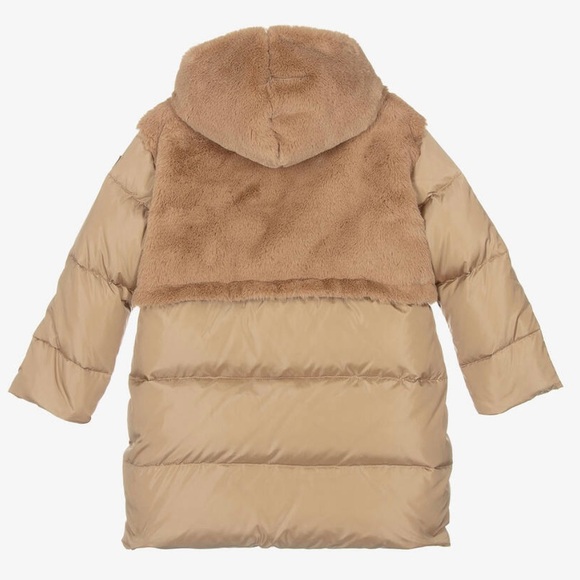 Il Gufo Girls’ Tan Down Padded Puffer Coat - 4Y - Picture 4 of 16